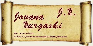 Jovana Murgaški vizit kartica